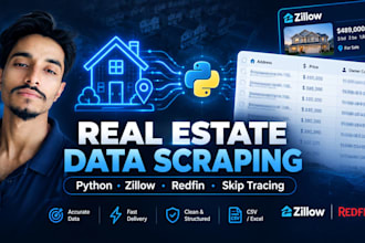 do real estate data scraping using python for zillow leads