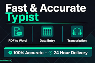 your fast and accurate typist for pdf to word and tramscription