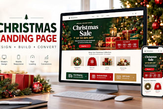 design a christmas landing page for your holiday campaign