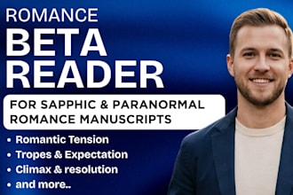 be a voracious romance beta reader for paranormal romance and sapphic romance