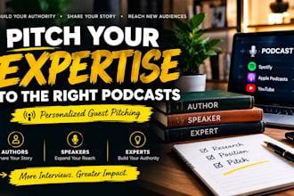 find relevant podcast create targeted pitches for authors speakers and experts