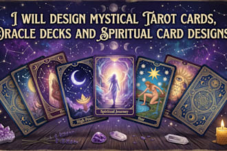 design mystical tarot cards, oracle decks and spiritual card designs