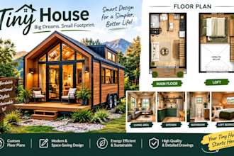 design tiny house, cabin house, small house, container house floor plan