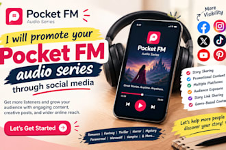 promote your pocket fm audio series through social media