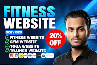 design and develop a gym website,healthcare website