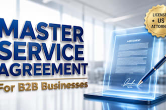 draft a legally binding master service agreement msa for your business