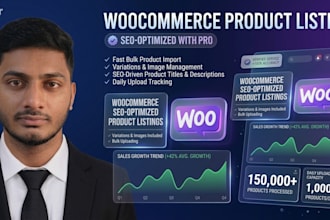 bulk upload and SEO optimize woocommerce products