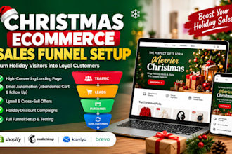 christmas ecommerce sales funnel setup and holiday automation