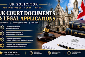 draft urgent UK court injunction applications and interim relief orders