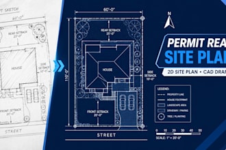 create building permit draft sets and zoning site plans