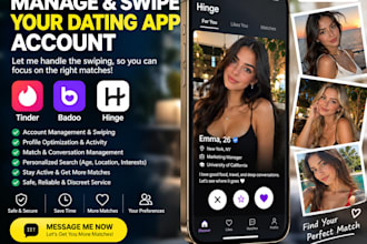 manage and swipe your dating app account, tinder, badoo and hinge
