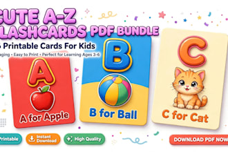desing flash cards a to z