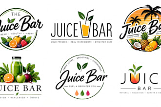 design a professional smoothie, fruit, beverage, or healthy food  juice bar logo