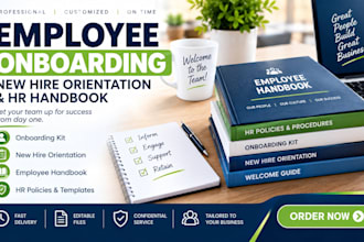 create employee onboarding, new hire orientation and HR handbook