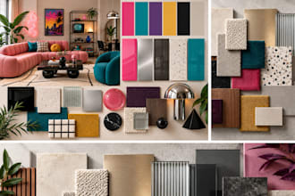 curate a cohesive material and color palette for your interior space