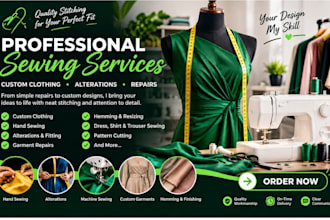 sew, repair and alter clothes with expert hand stitching