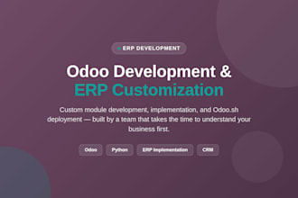 develop and customize your odoo erp system