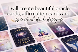 create beautiful oracle cards, affirmation cards and spiritual deck designs