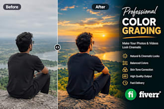 do professional color grading and photo editing