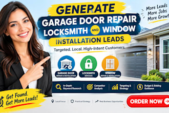 generate garage door repair locksmith window  and installation leads