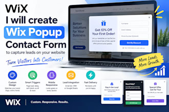 create wix popup form contact form to capture