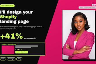 design your shopify landing page in replo, gempages or zipify