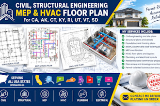 civil, structural engineering mep hvac floor plan ca ak ct ky ri ut vt sd
