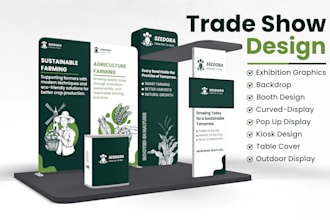 design exhibition booth, trade show booth, backdrop for your exhibition