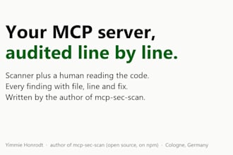 security audit your mcp server and report every finding