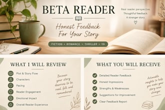 beta read your fiction manuscript