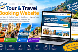 build create food walking private boat cycling tour booking appointment website