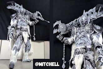 design custom eva foam cosplay armor and props with wearable modular details
