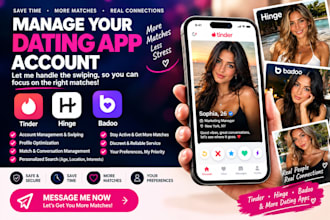 manage your tinder account, hinge and badoo dating app