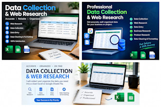 do accurate data collection, web search and data entry