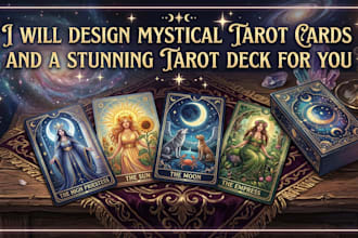 design mystical tarot cards and a stunning tarot deck for you