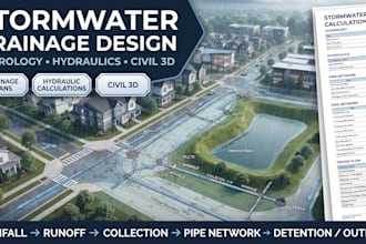 do stormwater drainage design, drainage plans, hydrology, hydraulic calculations