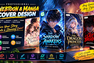 design webtoon cover manga cover webcomic cover book cover illustration