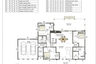 create 2d floor plan with correct scale, lines, symbols for local city permit