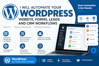 automate your wordpress website, forms, leads and CRM workflows
