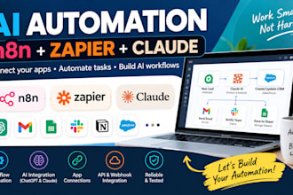 build ai automation workflow with n8n, zapier and claude