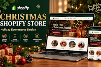 create a christmas shopify store for holiday ecommerce sales