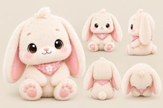 design a custom plush toy character and plushie