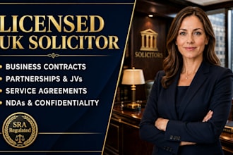 draft partnership shareholder agreement and joint venture contract as UK lawyer
