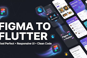 convert figma to flutter app UI developer
