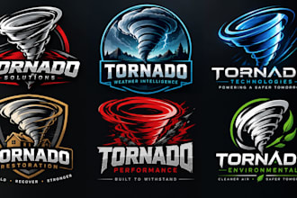 design a professional, storm, weather, wind, or powerful energy tornado logo