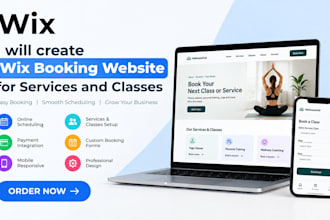 create wix booking website for services and classes