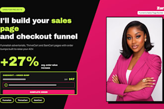 build your sales page and checkout funnel