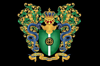 create heraldic family crest coat of arms logo