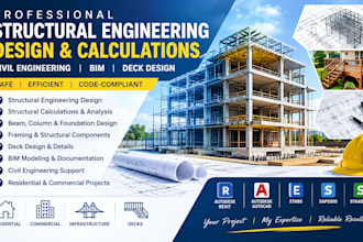 be your structural engineering consultant for design calculations, bim and decks