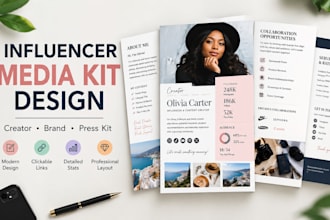design influencer media kit creator press kit and brand media kit
